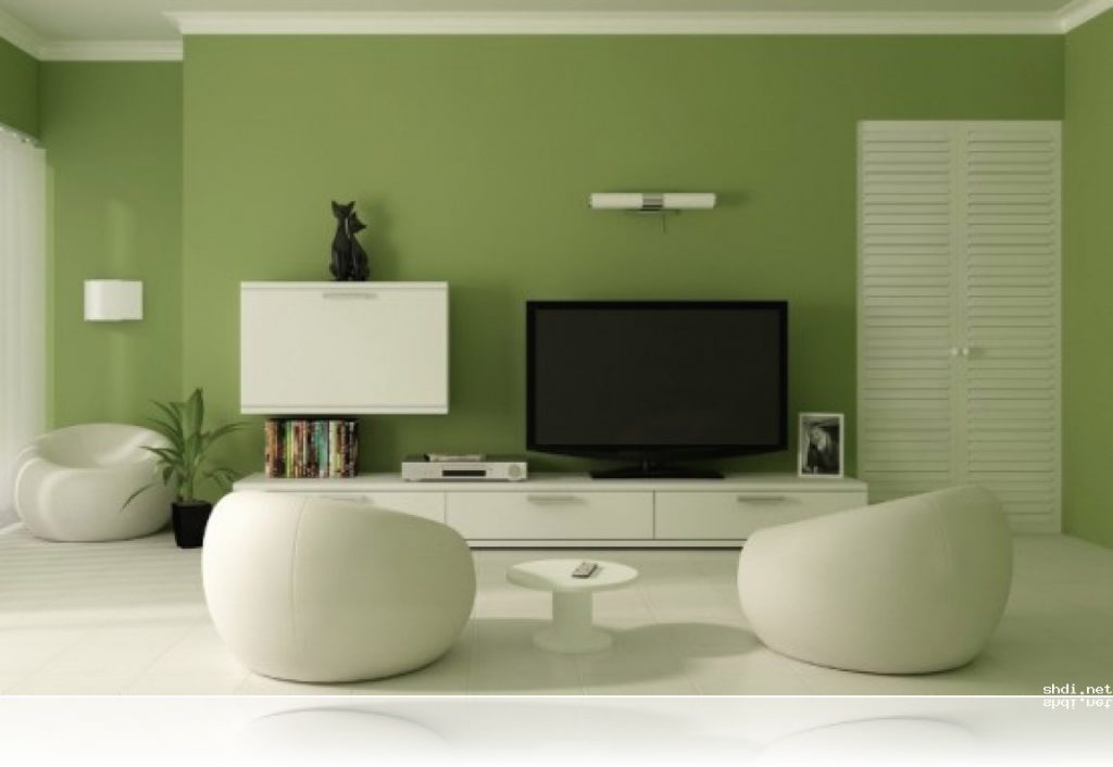 living-room-color-green-and-white-combination