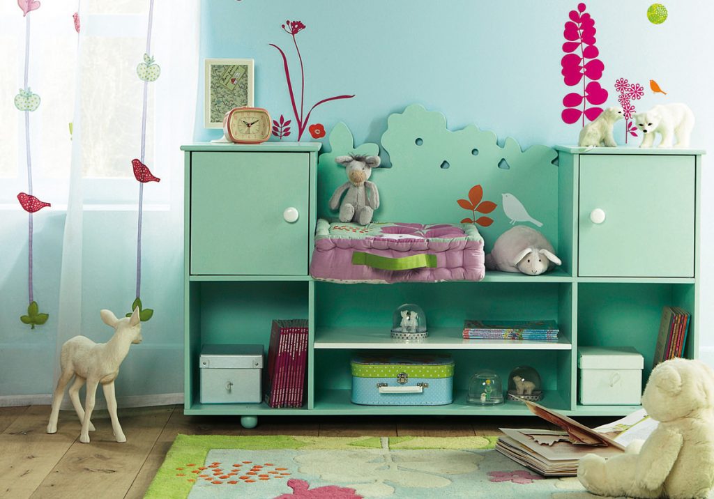 turquoise model kids room design