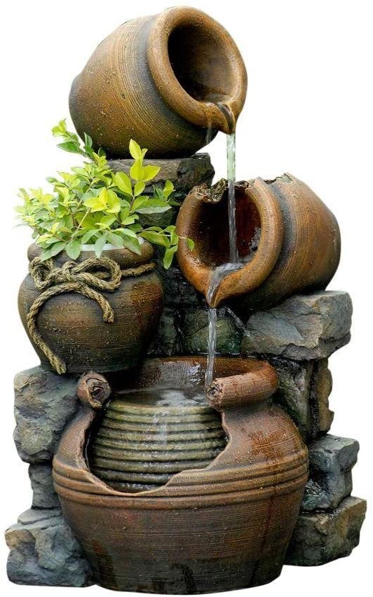 Water Fountain with Pot