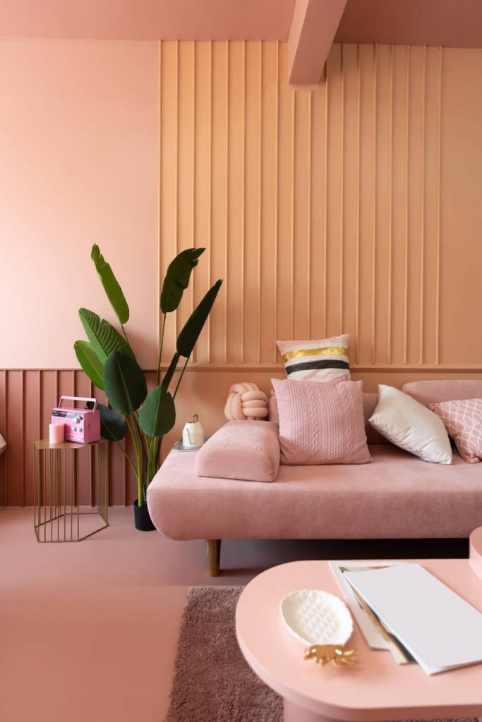 pink color in interior